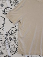 Concepts by Claiborne Men’s Beige V-Neck T-Shirt Size L Short Sleeve Modal Blend