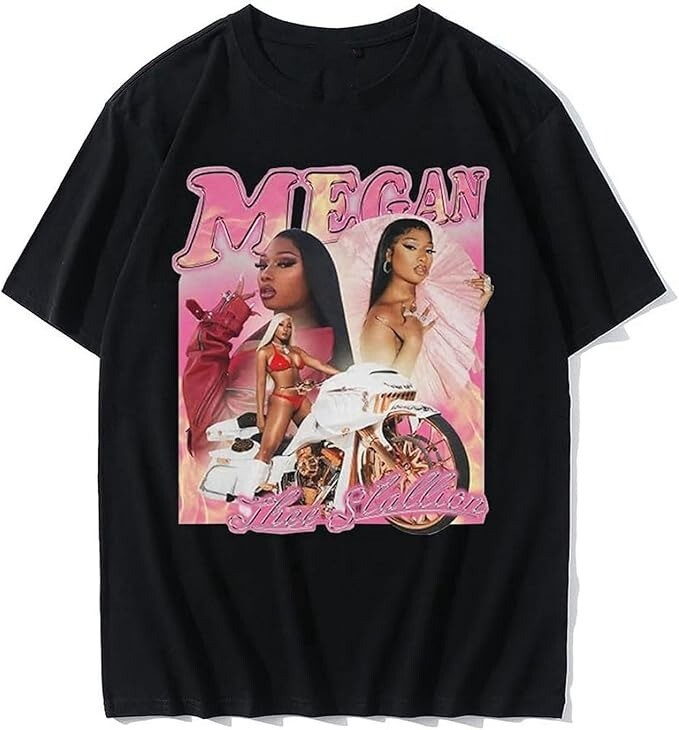 Rapper Megan Thee Stallion Graphics Print T Shirt Cotton All Size BT1578