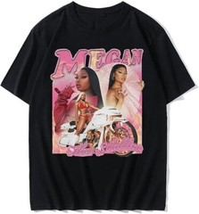 Rapper Megan Thee Stallion Graphics Print T Shirt Cotton All Size BT1578