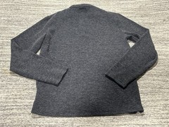 GUESS T Shirt Mens Medium Thermal Henley Solid Gray Cotton Poly Blend Waffle