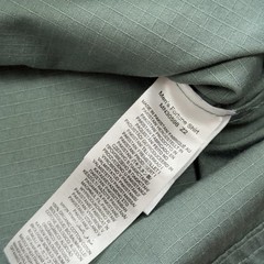 Seasalt Cornwall Fortune Ripstop Organic Cotton Shirt Placket Polo Small Green
