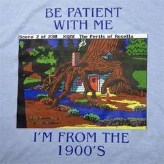 George XL Light Blue King’s Quest Graphic T-Shirt ‘Be Patient With Me’