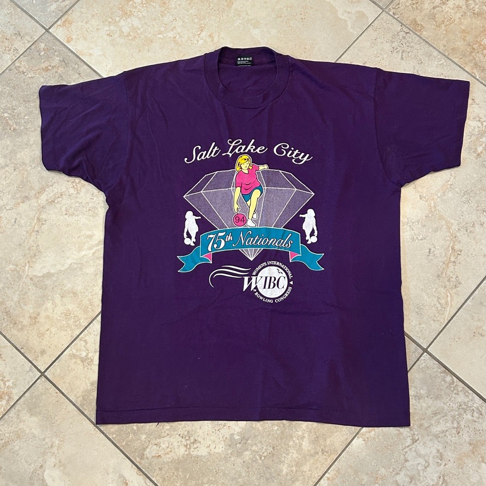 Vintage 75th Nationals Salt Lake City Shirt Men XL Purple Bowl Single Stitch USA