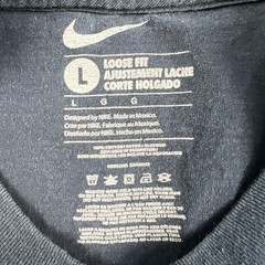 VTG Nike Loose Fit Spellout No Finish Line Since 72 T-Shirt Mens Large Navy Y2K