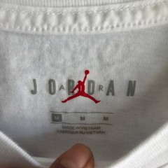 Nike Air Jordan Shirt Men Medium White Graphic Short Sleeve Crew Neck Tee