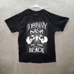 Johhny Cash Shirt Adult Large Black Country Rockabilly Folk Blues Music Tee