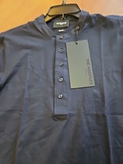 NWT The Kooples Size XS Men’s Relaxed Fit Cotton Polo T Shirt in Navy Blue New