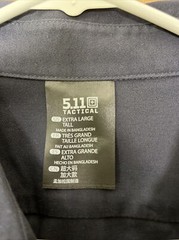 5.11 Tactical Long Sleeve Company Shirt Navy Blue XL Tall