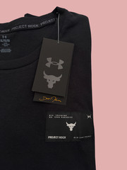 Under Armour Project Rock T-Shirt Black Gym Men’s Sz M / XL / 3XL Tee New
