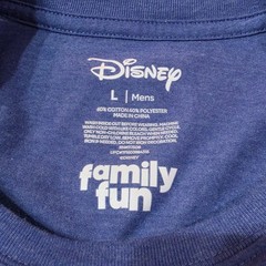 Disney Mickey Mouse Mens L TShirt USA American Flag Patriotic Blue EUC