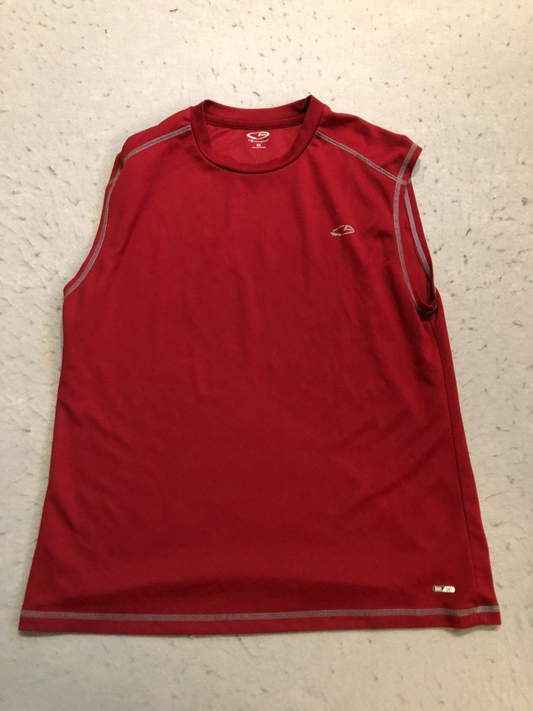 Champion Shirt Men’s Medium Red Mesh Activewear Muscle Tank Top