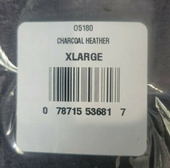 Hanes Cotton Beefy-T Cover Seamed Neck Lay Flat Collar Charcoal Heather XL
