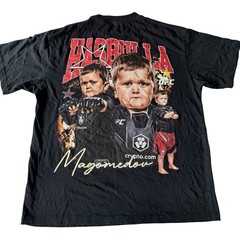 UFC Hasbulla Mens M Black Magomedov Signature T-Shirt Ultimate Fighting Grapple