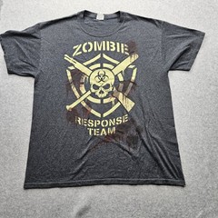 Fruit of the Loom Men’s Large Black Zombie Response Team T-Shirt