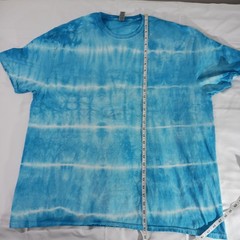 Gildan Tie Dye T Shirt Mens 3XL Blue White Striped Cotton Softstyle NWOT