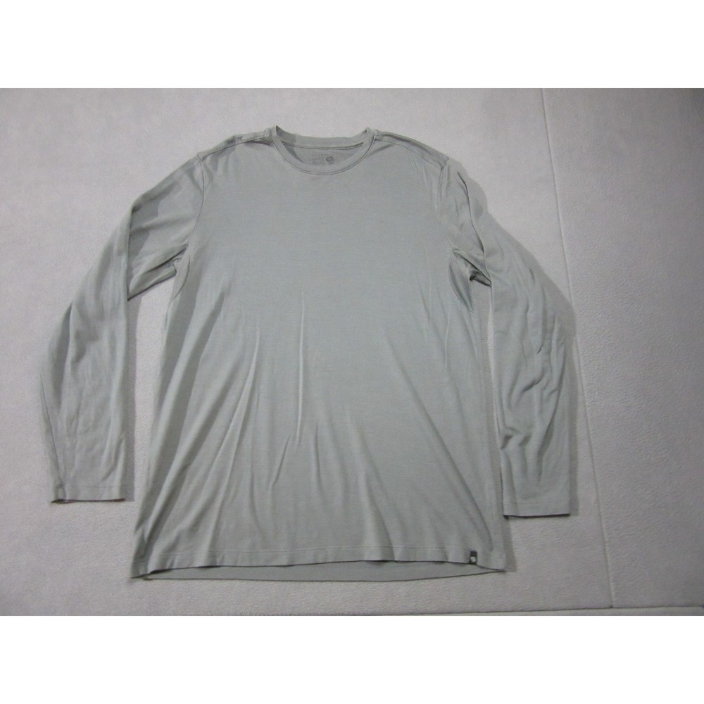 Mountain Hardwear Shirt Mens XL Gray Base Layer Long Sleeve Outdoor Hiking