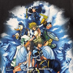 Kingdom Hearts Disney Square Enix Anime RPG Video Game Promo T Shirt Sz Medium