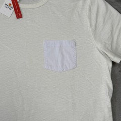 Marine Layer Heavy Slub Pocket Tee T-Shirt Mens Medium Antique Cream New NWT