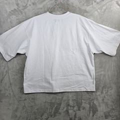LINW LOST in NOWHERE Mens White Oversized Cropped tee T Shirt XL Handmade