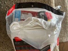 HANES Men’s White Crew TAGLESS T-Shirts 6 pack NEW hanes # 2135