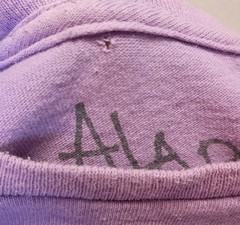 ALAB Shark on a Skateboard Purple Tee T-Shirt Size L Short Sleeve Distressed