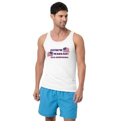 “Extreme Moderate” Unisex Tank Top Centrist Politics Anti-MAGA Anti-Antifa