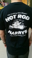 HotRodHarrys.com Black T-Shirts HotRod Cars Trucks Motorcycles Van Free Shipping