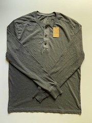 J Crew Mens Henley Long Sleeve (NWT) Charcoal Grey UP TO 59% OFF MSRP