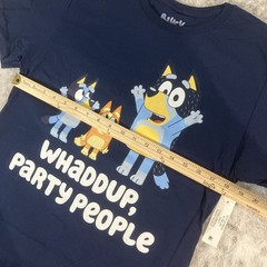 Bluey Whaddup Party People Graphic Shirt Mens Medium Bingo Dad Mom Disney 304