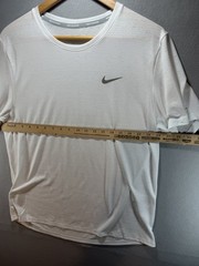 Nike Running Miler Dri Fit Short Sleeve Shirt Medium White M