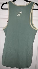 YoungLA TANK TOP 95% Cotton 5% lycra Sage green, cream trim