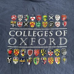 Vintage Oxford University Shirt Tee Mens Large College Crests England 90s Vtg SS