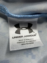 Under Armour Blue Camo Digital Print Shirt Short Sleeve HeatGear Gym Training XL