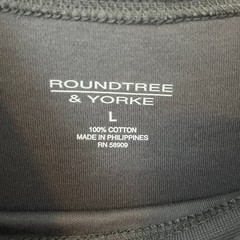 Roundtree & Yorke Mens Large Gray Seamless Mock Neck Long Sleeve Shirt NWT