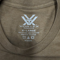 Vortex Core Logo T-Shirt Mens XL Short Sleeve Coyote Heather Graphic Tee
