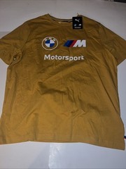 Puma BMW Motorsport Essential Logo Men’s T Shirt Gold Sz XL $40