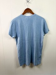 Buck Mason indigo dipped blue cotton classic pocket tee shirt size SM new flaw