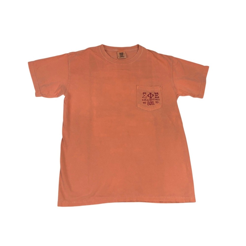 Comfort Colors Sigma Phi Epsilon UT Tennessee Crawfish Boil Pocket Tee Orange M