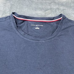 Tommy Hilfiger Shirt XTL Navy Red White Colorblock Logo Top Graphic Preppy Tee