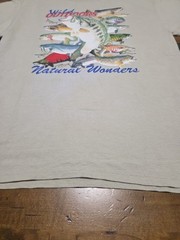 Vintage The Wild Side Shirt L Fish Collage Wild Outdoors Natural Wonders 90s