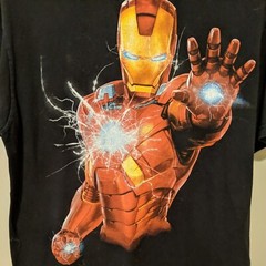 Black and Red Men’s Marvel Ironman Super Hero Avengers T-shirt Large