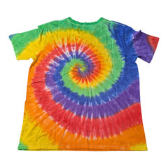 Tie Dye T-Shirt – L – 60’s – 3pcs-T Shirt/Glasses/Peace Sign Necklace Brand New