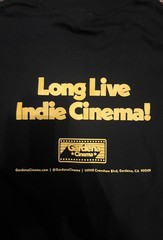 GARDENA CINEMA T SHIRT NEW SIZE LARGE (L) SUPPORT INDIE FILM & THEATERS