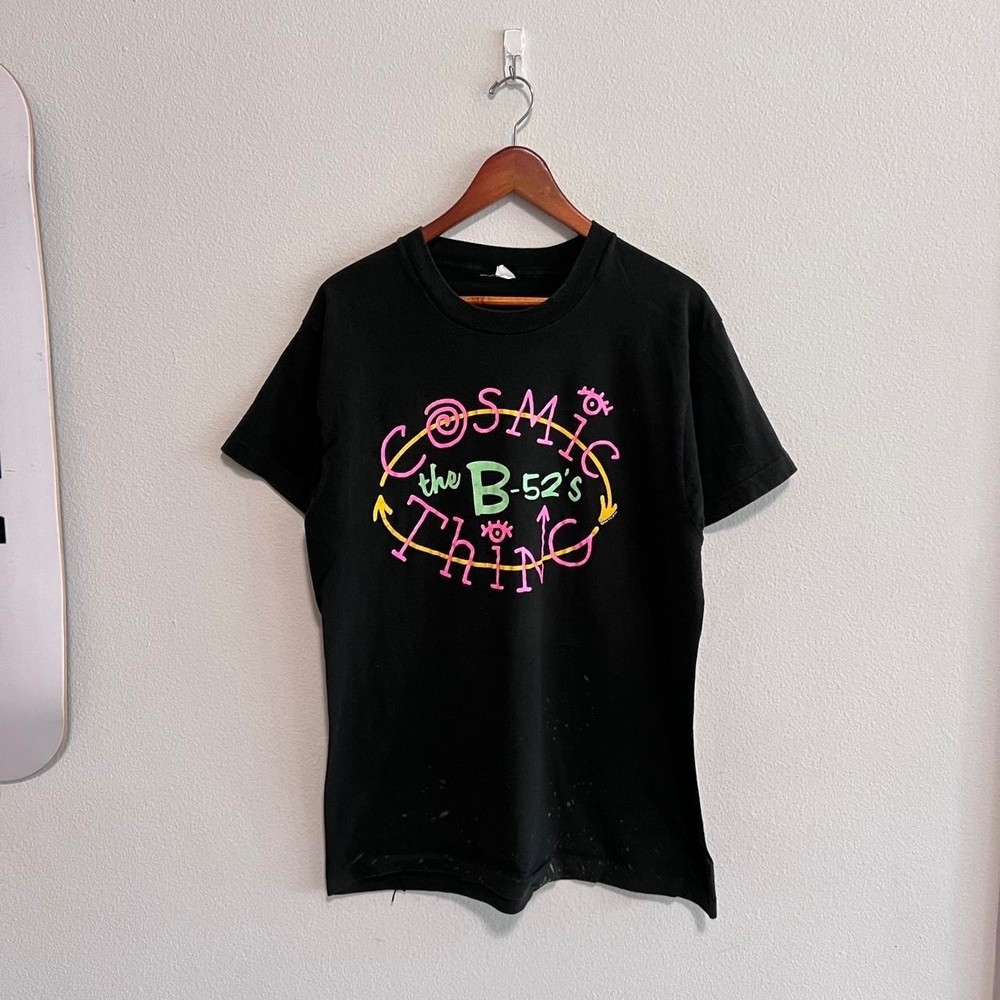 Vintage B52s Cosmic Thing 80s Band Concert Tour T Shirt 1989 Sz Large Rockabilly