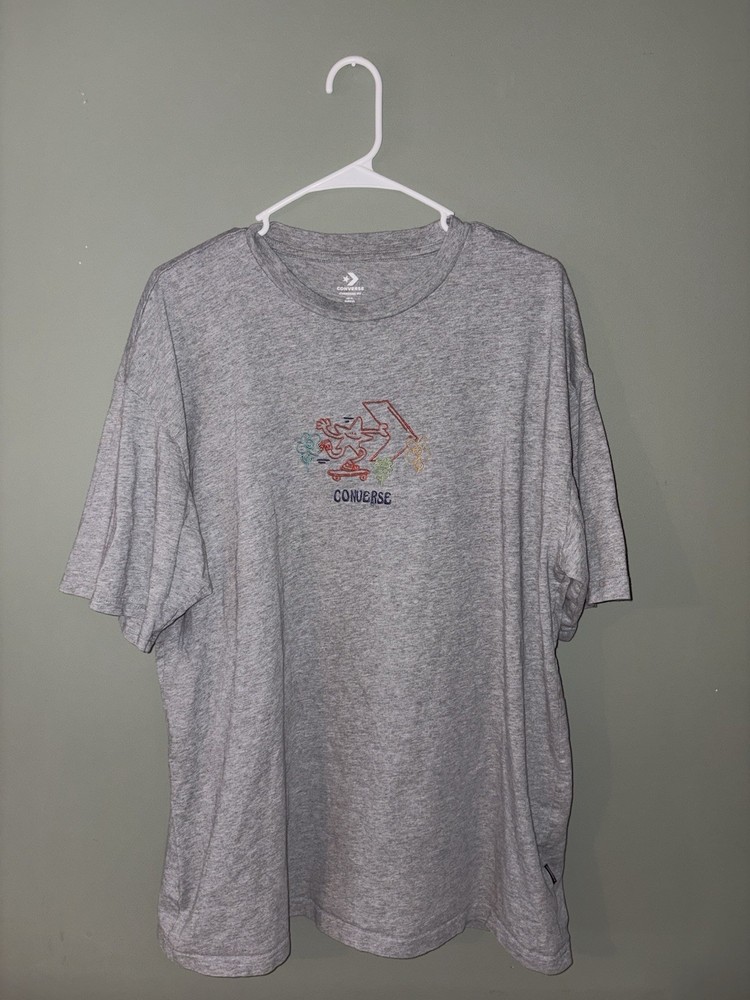 Embroidered Converse T-Shirt Grey, Vintage, Size XL