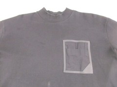 Zara Shirt Mens XL Black Solid Short Sleeve Mock Neck Hipster Cotton *