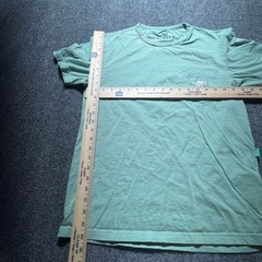 Vissla Mens Small Green Organic Cotton Graphic Pocket T-Shirt Vintage Wash
