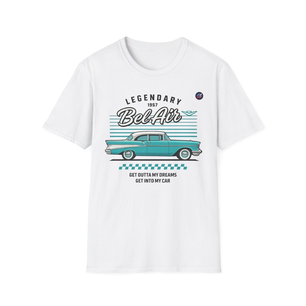 1957 Chevy Bel Air Shirt – Aqua Classic Car Tee Get in My Car Graphic