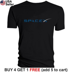 SpaceX T-Shirt Space X Logo Elon Musk Exploration Aerospace NASA Tesla BSX01