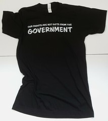 Our Rights Are Not Gifts From Gov Super Soft T-Shirt Tee Poly Rich 65/35 Blend